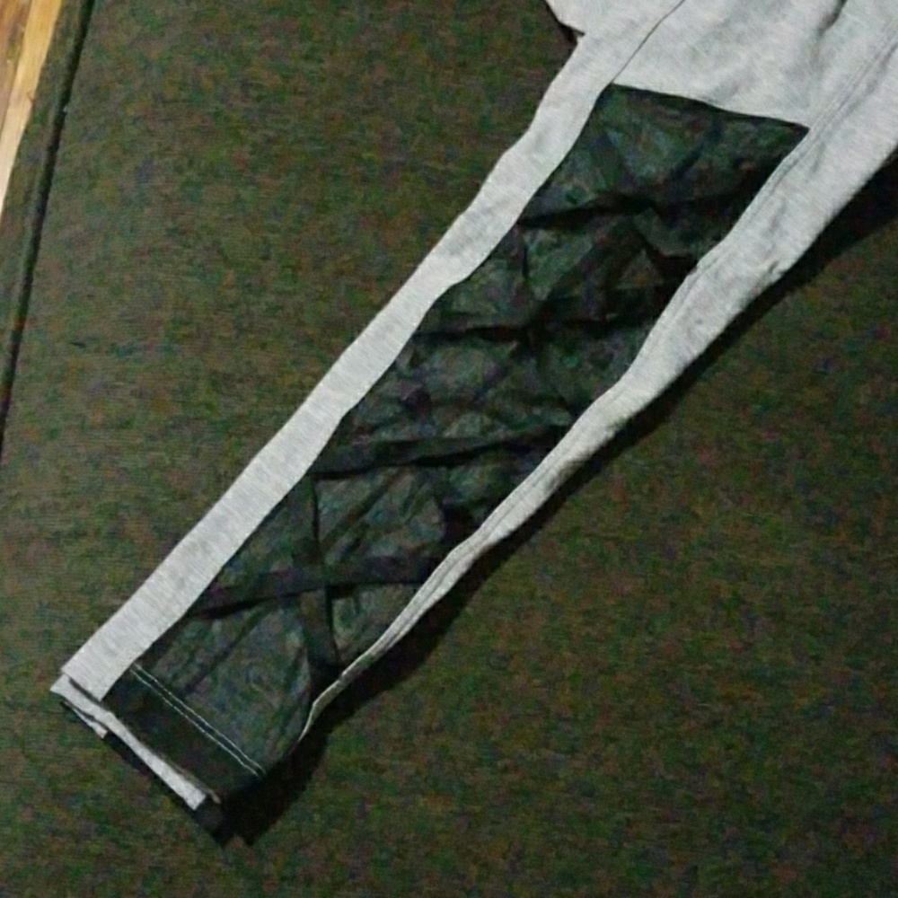 PINK gray and black yoga leggings
